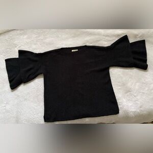 Madewell Charcoal Ruffle Sleeve Sweater - S